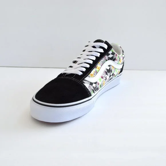 Vans old skool checker cube sneaker shoes black gray new - Picture 3 of 8